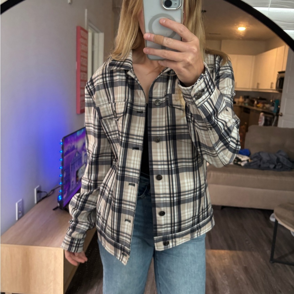 Plaid Button-Up Shirt